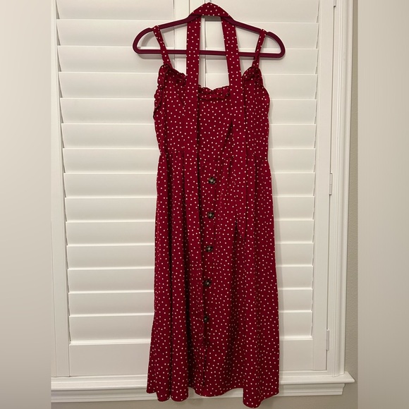 SHEIN Dresses & Skirts - SHEIN Red With White Polka Dots Dress